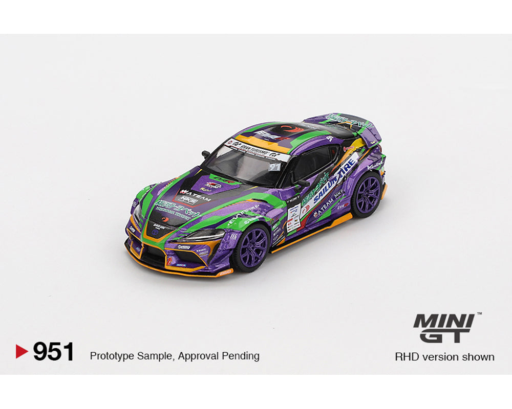 Mini GT 1:64 Japan Exclusive Toyota GR Supra KUHL 2021 D1GP EVANGELION RACING 2021- Limited Edition