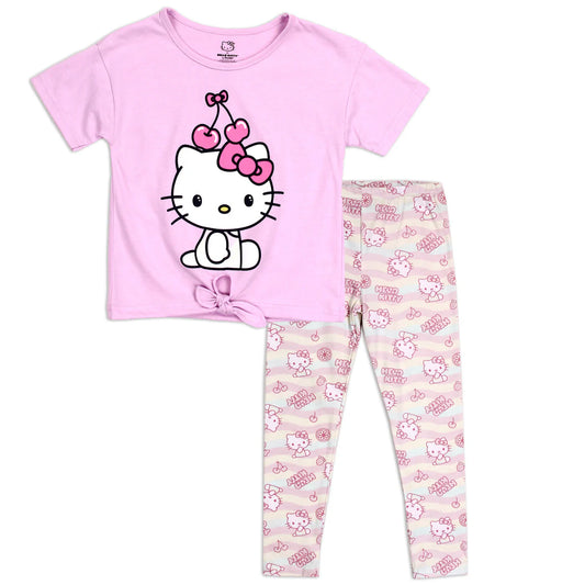 Hello Kitty 2PC Shirt and Leggings Set - Pink