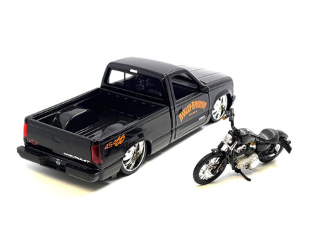 Maisto 1:24 1993 Chevrolet 454SS Pick-Up & 2007 XL 1200N Nightster Harley-Davidson Bike Custom Limited 1,800 pcs – Black – Mijo Exclusives