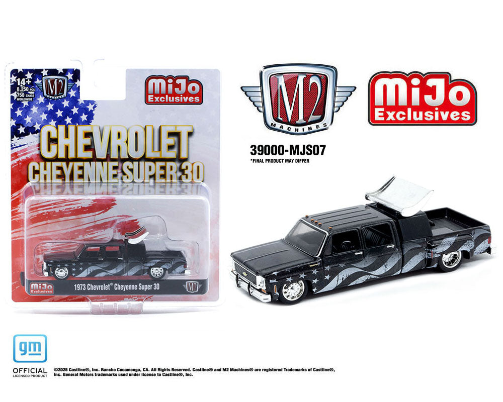 M2 Machines 1:64 1973 Chevrolet Cheyenne Super 30 Stars & Stripes – MiJo Exclusives Limited Edition