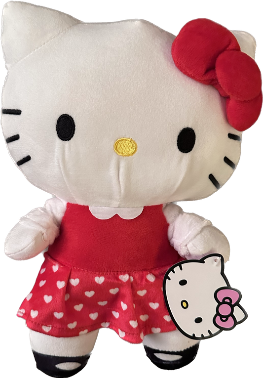 Hello Kitty 10.5" Plush - Red Hearts Dress