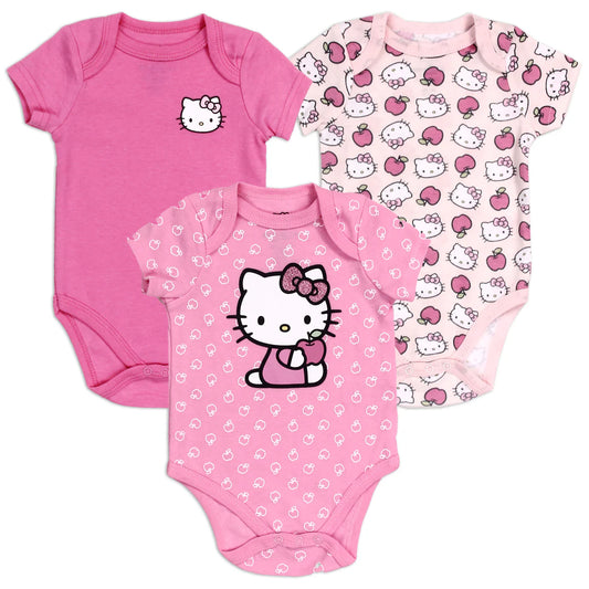 Hello Kitty 3 PC Onesies - Pink