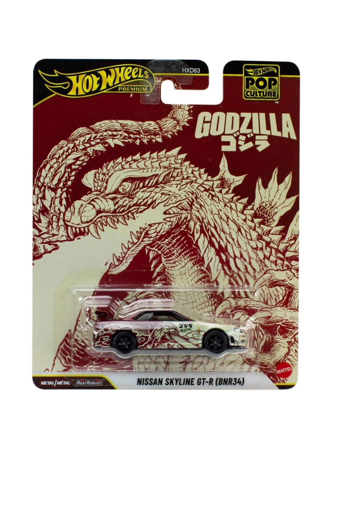 Hot Wheels Premium - Pop Culture Godzilla Nissan Skyline GT-R (BNR34)