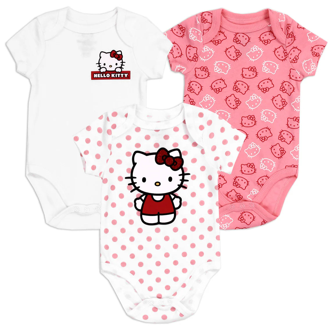 Hello Kitty 3 PC Onesies - White