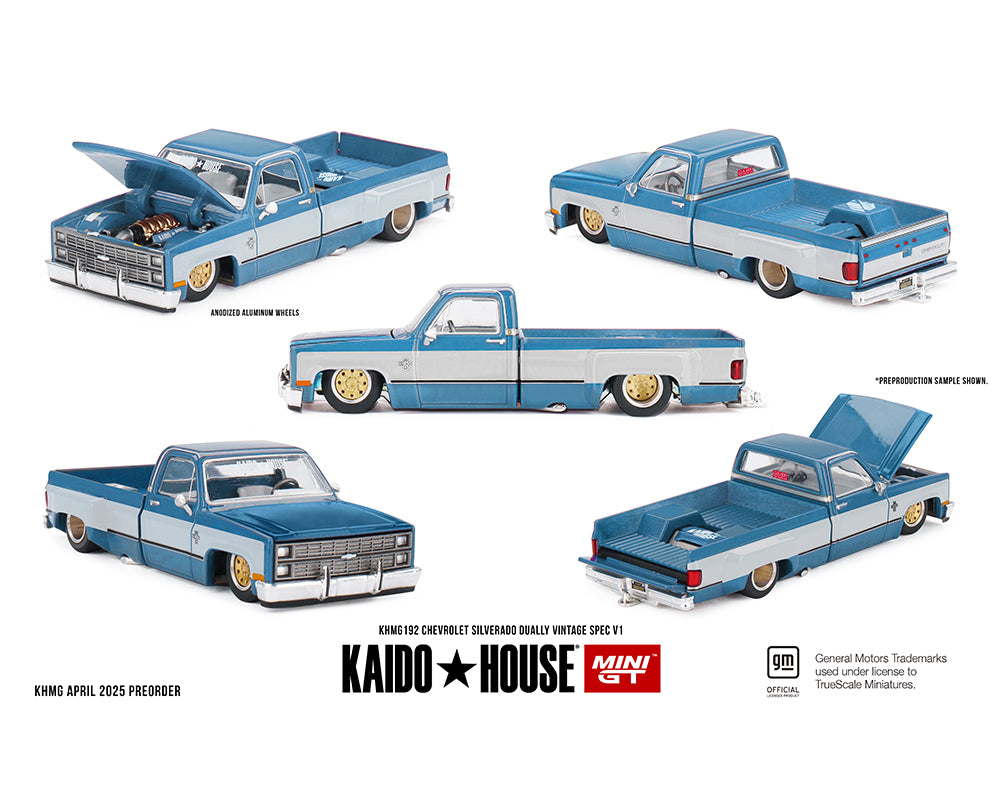 Kaido House x Mini GT 1:64 Chevrolet Silverado Dually Vintage Spec
