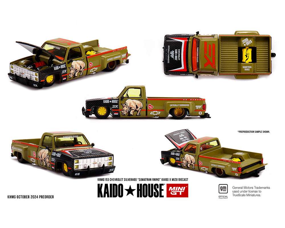 Kaido House x Mini GT x Mizu Diecast 1:64 Chevrolet Silverado “Sumatran Rhino”